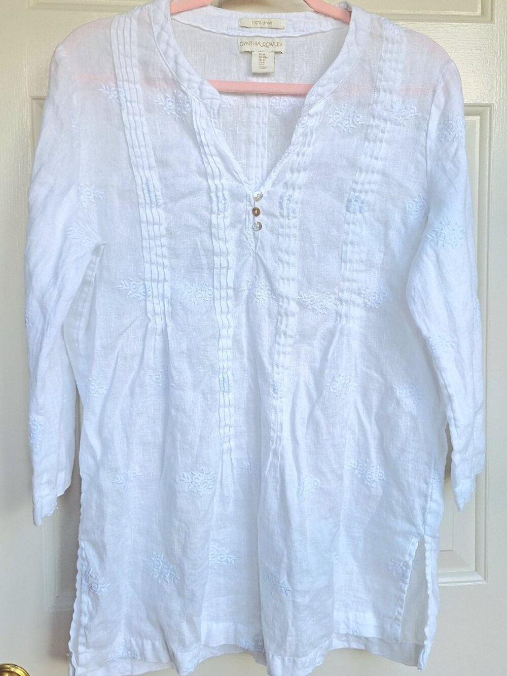 Cynthia Rowley Linen Tunic Top M